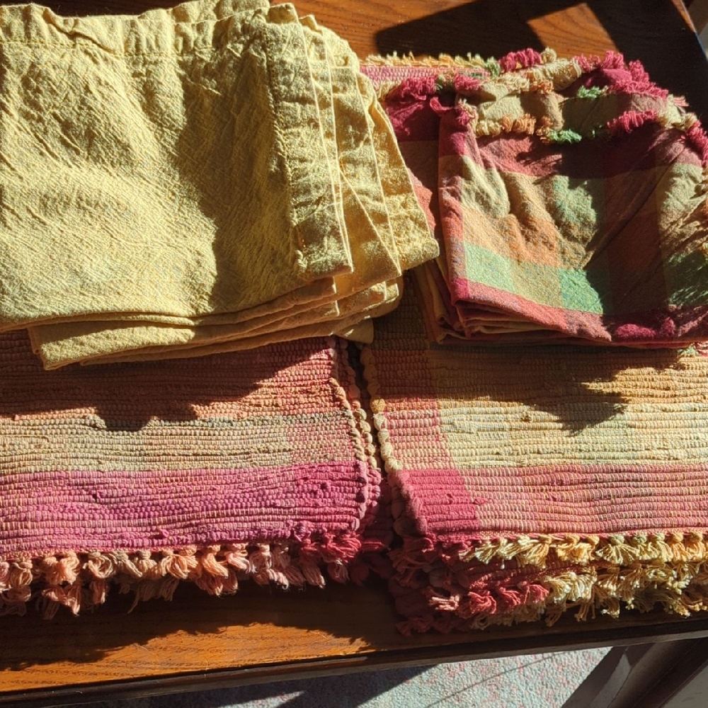 Colorful Woven Table Linens Set By Park B Smith